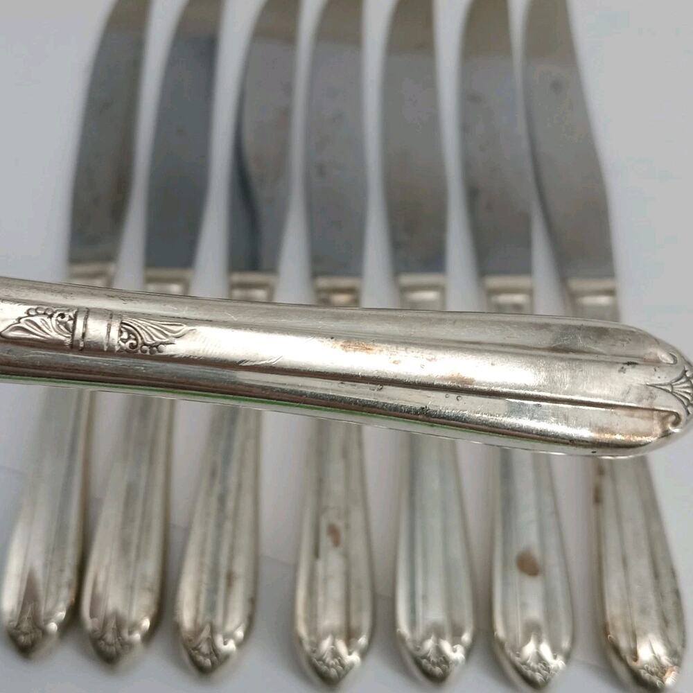 8X BK Rogers Starlight BUTTER KNIVES Silverplate International